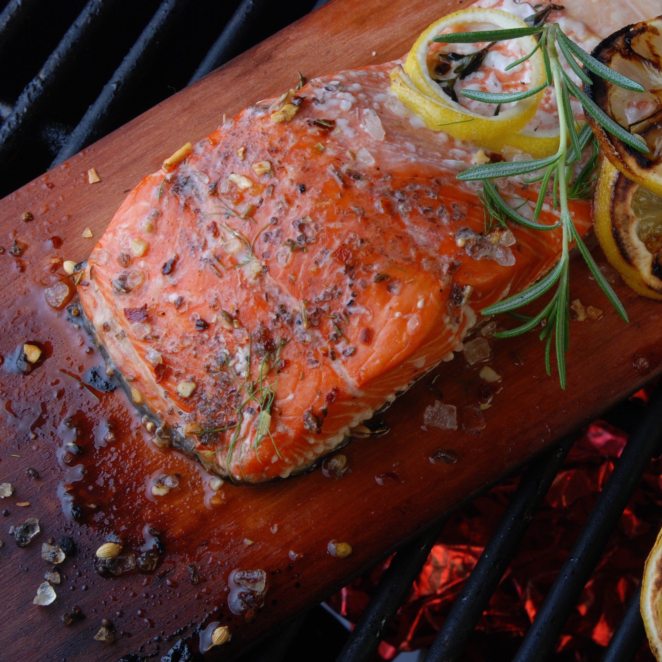 King Salmon and Halibut fillets together