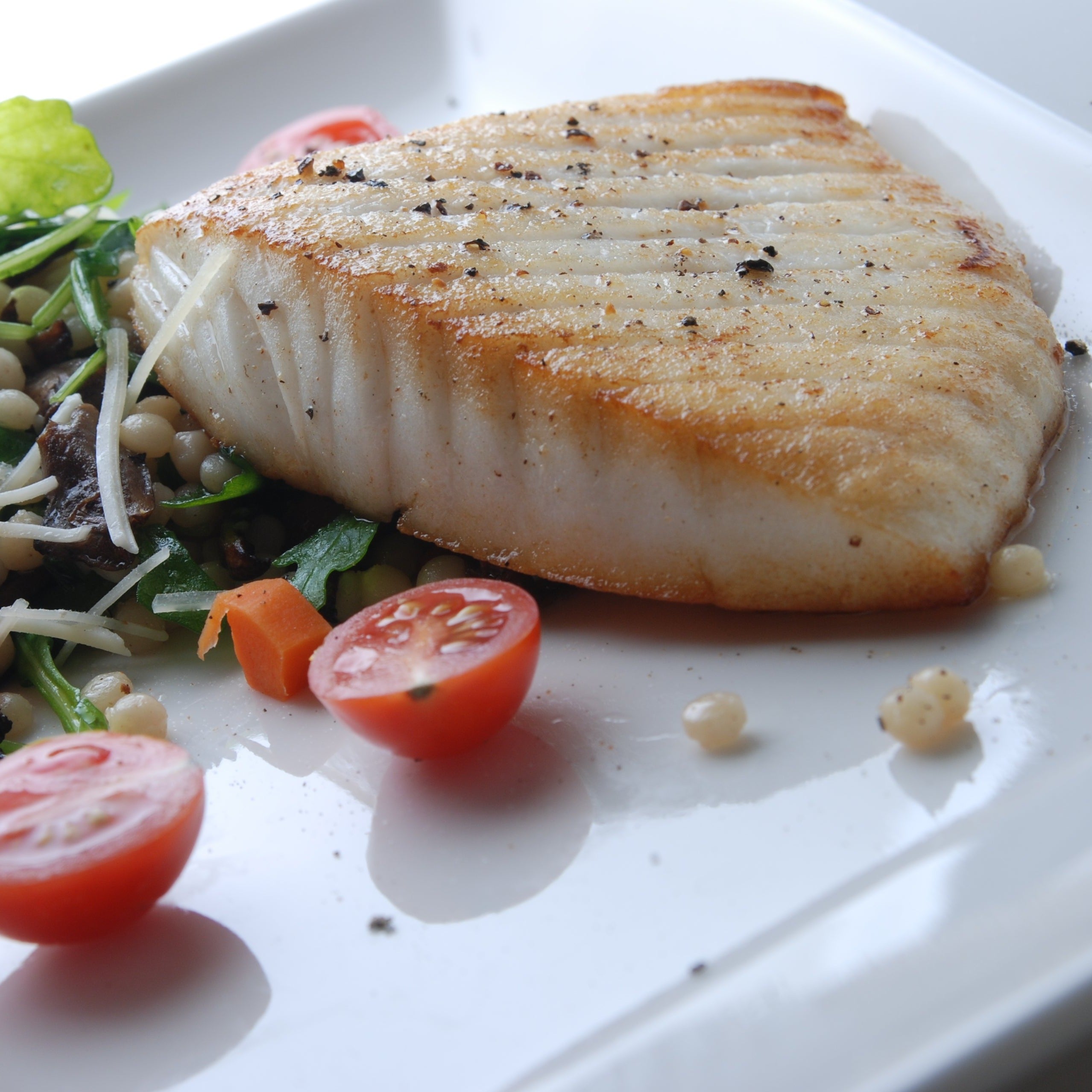 Wild Alaskan Halibut fillet, raw and skinless