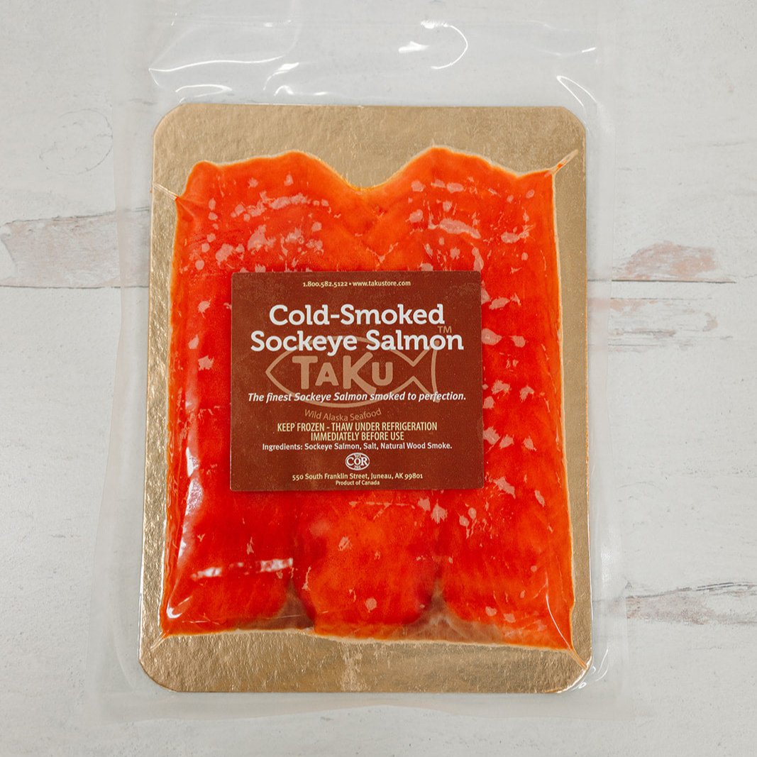 Taku Fisheries Cold Smoked Sockeye Lox packaging