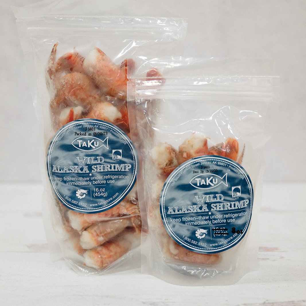 Taku Fisheries Jumbo Spot Prawns packaging