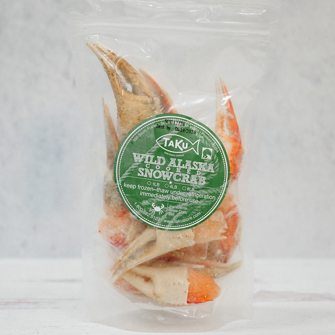 Taku Fisheries Snow Crab cocktail claws packaging