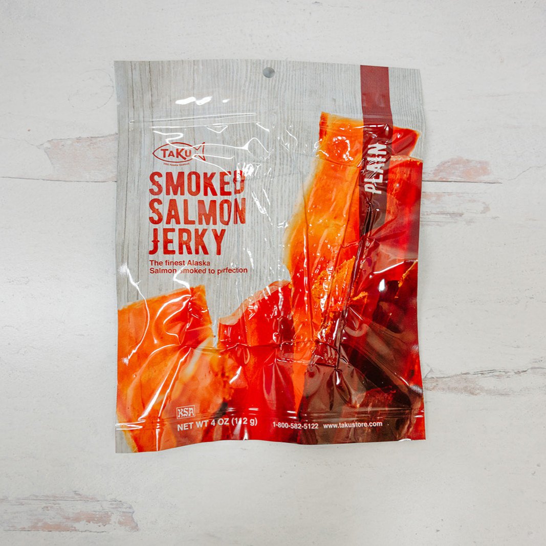 Wild Alaskan Peppered Salmon Jerky package