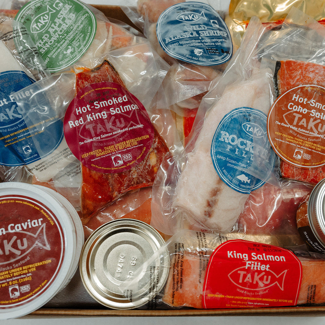Alaska Sampler box of Wild Alaskan seafood