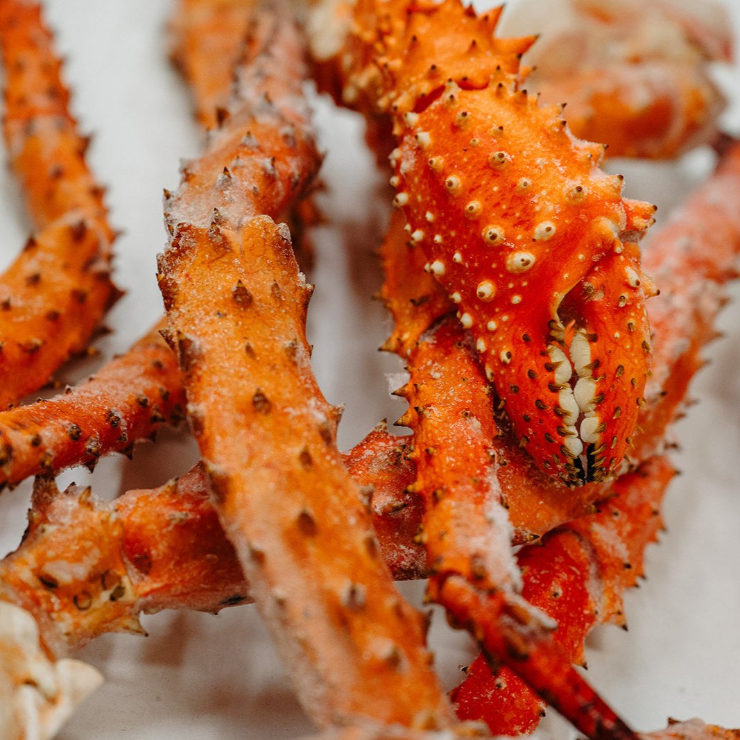 Golden Alaskan King Crab leg cluster, pre-cooked