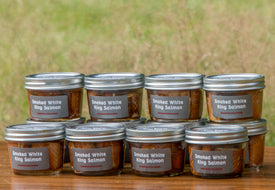Taku Fisheries Smoked White King jar packaging