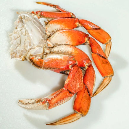 Dungeness crab meat on platter with butter